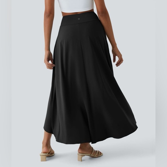 HALARA NWOT 2n1 High Low Quick Dry Black Maxi Skirt Large Regular - Picture 4 of 9